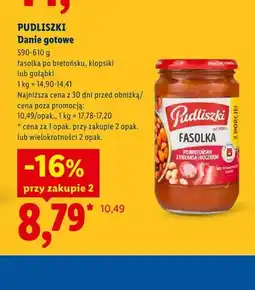 Lidl Danie gotowe Pudliszki fasolka po bretońsku oferta