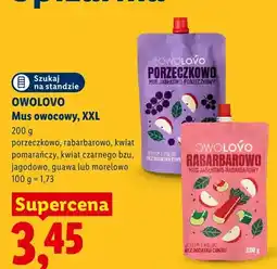 Lidl Mus owocowy Owolovo XXL Porzeczkowo oferta