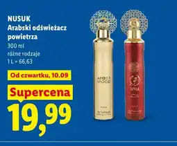 Lidl Arabski odświeżacz powietrza Nusuk Amber Wood oferta