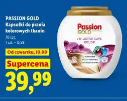 Lidl Kapsułki do prania kolorowych tkanin Passion Gold 3 in 1 Action Caps Color 70-pak oferta