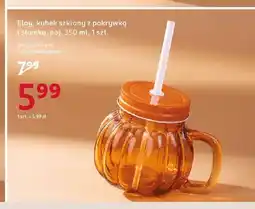 Rossmann Kubek szklany z pokrywką i słomką 350 ml Eloy oferta