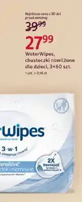 Rossmann Chusteczki nawilżane dla dzieci WaterWipes 3-pak oferta