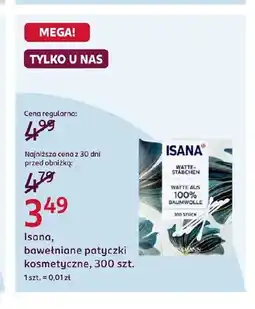 Rossmann Bawełniane patyczki kosmetyczne Isana oferta