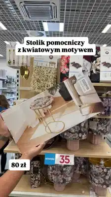 Pepco Stolik pomocniczy Pepco Home z motywem kwiatowym oferta