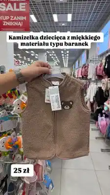 Pepco Kamizelka dziecięca So Cute z materiału typu baranek oferta