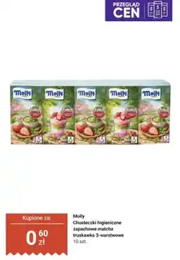 Dino Chusteczki higieniczne zapachowe matcha truskawka 3-warstwowe Molly oferta
