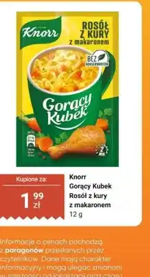 Dino Zupa Knorr Gorący Kubek Rosół z kury z makaronem oferta