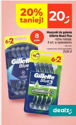 Dealz Maszynki do golenia Gillette Blue3 Plus Sensitive 8-pak oferta