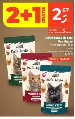 Dealz Mokra karma dla kota Pan Mięsko Kocia Uczta Kawałki z przepiórką oferta