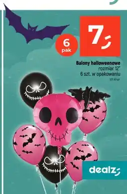 Dealz Balony halloweenowe rozmiar 12 6-pak oferta
