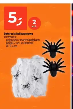 Dealz Dekoracja halloweenowa pajęczyna z małymi pająkami oferta