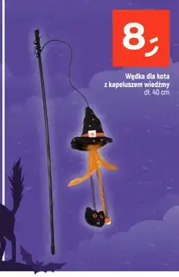Dealz Wędka dla kota z kapeluszem wiedźmy dł. 40 cm oferta