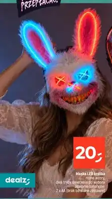 Dealz Maska LED królika oferta