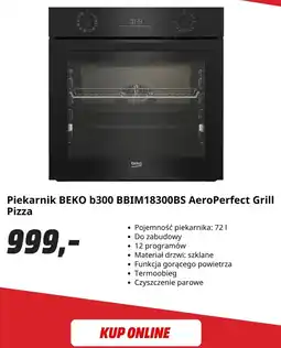 Media Markt Piekarnik BEKO b300 BBIM18300BS AeroPerfect Grill Pizza oferta