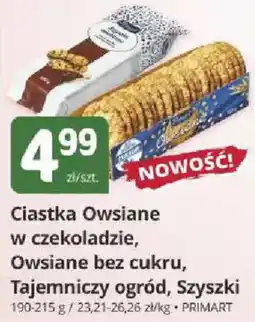 Marketvita Ciastka Owsiane w czekoladzie, Owsiane bez cukru, Tajemniczy ogród, Szyszki oferta