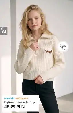 Sinsay Prążkowany sweter half-zip oferta
