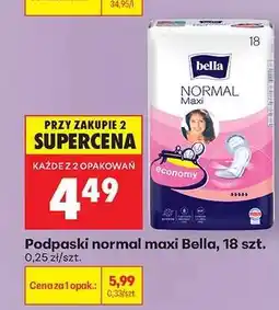 Biedronka Podpaski normal maxi Bella, 18 szt oferta