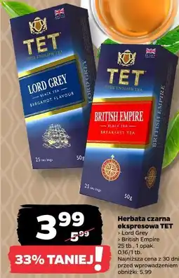 Netto Herbata czarna ekspresowa TET oferta