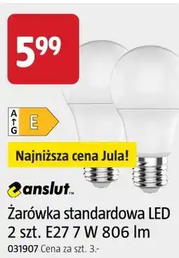 Jula anslut Żarówka standardowa LED 2 szt. E27 7 W 806 lm oferta