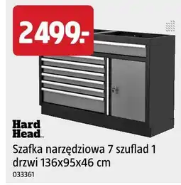 Jula Hard Head Szafka narzędziowa 7 szuflad 1 drzwi 136x95x46 cm oferta