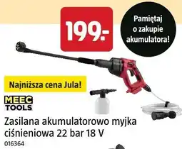 Jula Meec Tools Zasilana akumulatorowo myjka ciśnieniowa 22 bar 18 V oferta