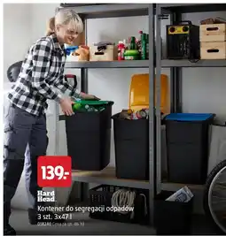 Jula Kontener do segregacji odpadów 3 szt. 3x47 l Hard Head oferta