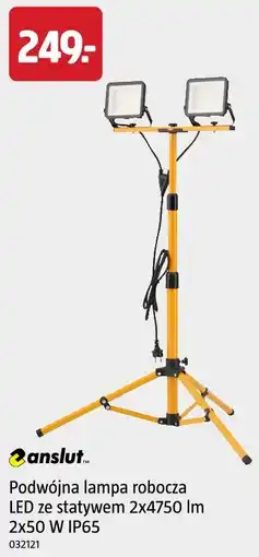 Jula Podwójna lampa robocza LED ze statywem Anslut 2x4750 lm 2x50 W IP65 oferta