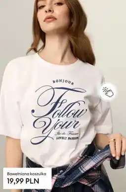 Sinsay Bawełniana koszulka oferta