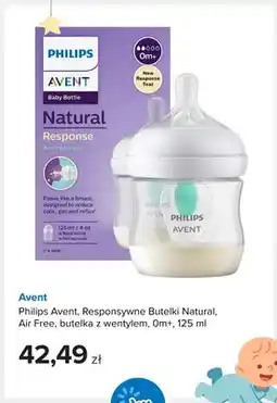 Smyk Philips Avent responsywne butelki Natural Air Free butelka z wentylem 0 m+ 125 ml oferta