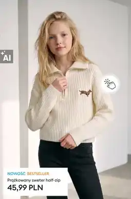 Sinsay Prążkowany sweter half-zip oferta