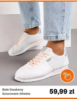 Born2be Białe sneakersy sznurowane Atheleta oferta
