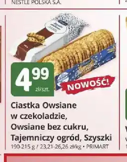 Marketvita Ciastka Owsiane w czekoladzie Primart oferta