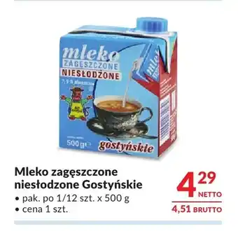 Makro Mleko zagęszczone niesłodzone Gostyńskie oferta