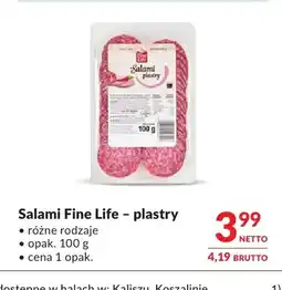 Makro Salami Fine Life plastry oferta