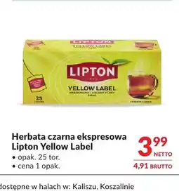 Makro Herbata czarna ekspresowa Lipton Yellow Label oferta