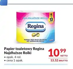 Makro Papier toaletowy Regina Najdłuższe Rolki 4-pak oferta