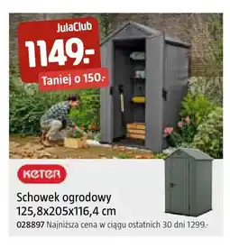 Jula Schowek ogrodowy 125,8x205x116,4 cm Keter oferta