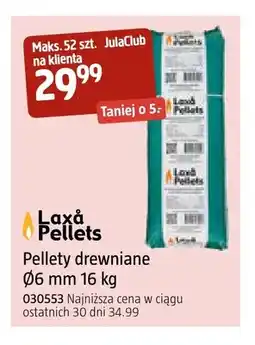 Jula Pellety drewniane Ø6 mm 16 kg Laxå Pellets oferta