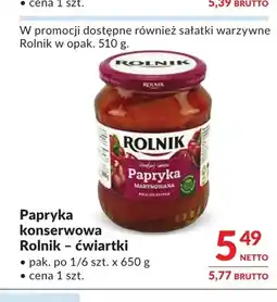 Makro Papryka konserwowa Rolnik ćwiartki oferta