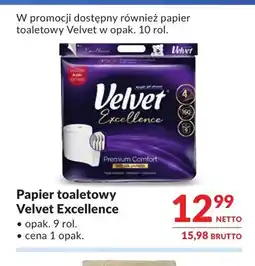 Makro Papier toaletowy Velvet Excellence 9-pak oferta