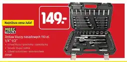 Jula Zestaw kluczy nasadowych 110 el. 1/4-1/2 Meec Tools oferta