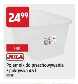 Jula Pojemnik do przechowywania z pokrywką 45 l Jula oferta