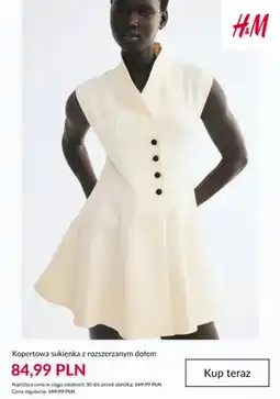 H&M Kopertowa sukienka z rozszerzanym dołem H & M oferta