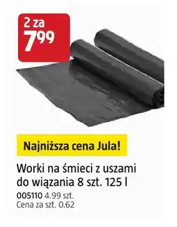 Jula Worki na śmieci z uszami do wiązania oferta