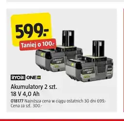 Jula Akumulatory 2-pak Ryobi ONE+ oferta