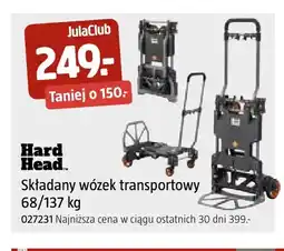 Jula Składany wózek transportowy 68/137 kg Hard Head oferta
