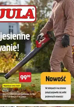 Jula Akumulatorowa dmuchawa do liści Meec Tools oferta