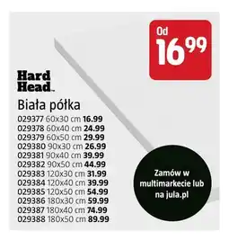 Jula Biała półka 60x40 cm Hard Head oferta