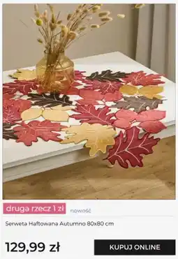 Home&You Serweta haftowana Autumno 80x80 cm home & you oferta