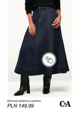 C&A Dżinsowa spódnica z paskiem C & A oferta